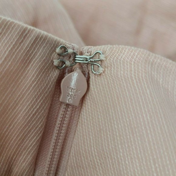 Ann Taylor Loft Skirt Womens Size 2 Solid Pink Shimmery Linen Blend Side Zip - Picture 4 of 5